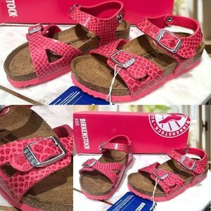 BIRKENSTOCK Toddler Kids Rio Magic Galaxy Bright Rose Pink Sandals Size 26 US 8